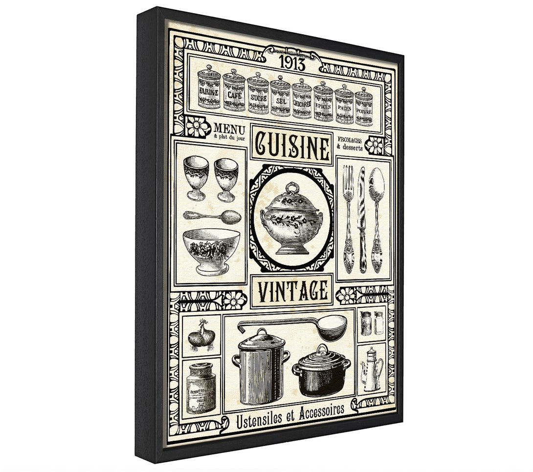 A picture of a Vintage Cuisine framed canvas print sold by Wallart-Direct.co.uk