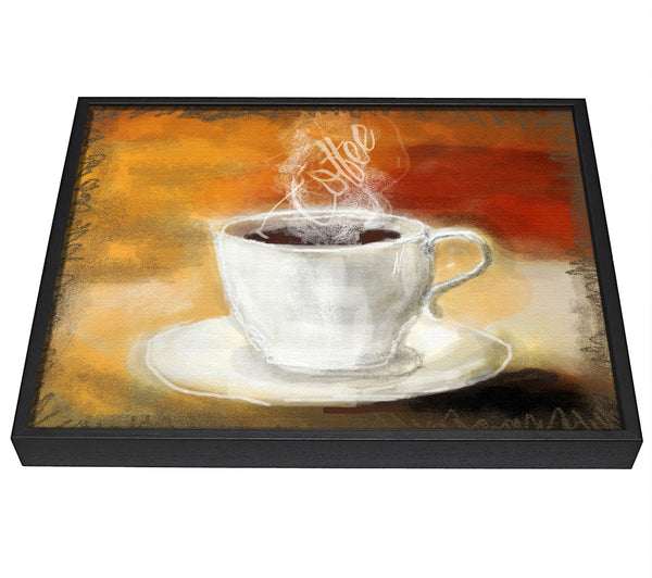 A picture of a Coffee Steam framed canvas print sold by Wallart-Direct.co.uk