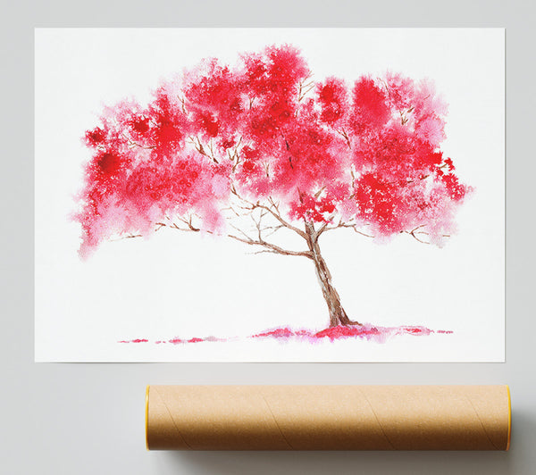 Pink Abstract Tree