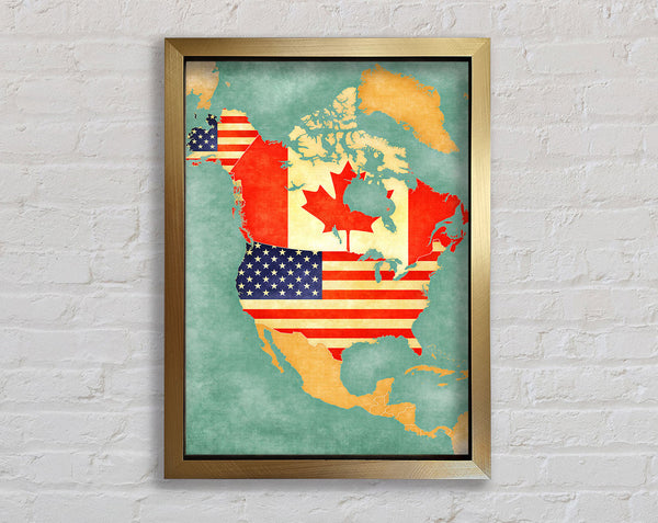 Canada And American Map