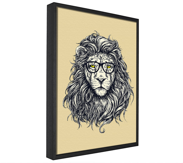 A picture of a Smart Lion framed canvas print sold by Wallart-Direct.co.uk