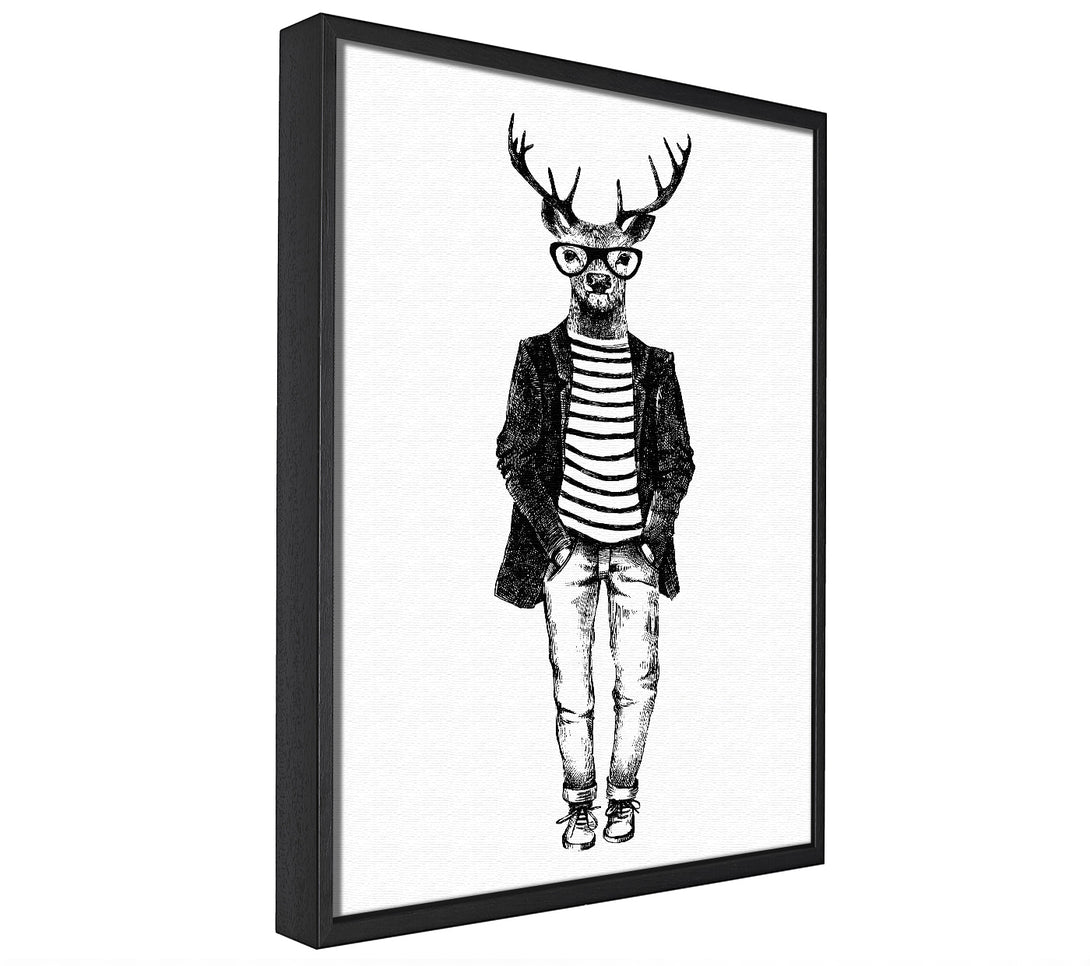 A picture of a Steve The Stag framed canvas print sold by Wallart-Direct.co.uk