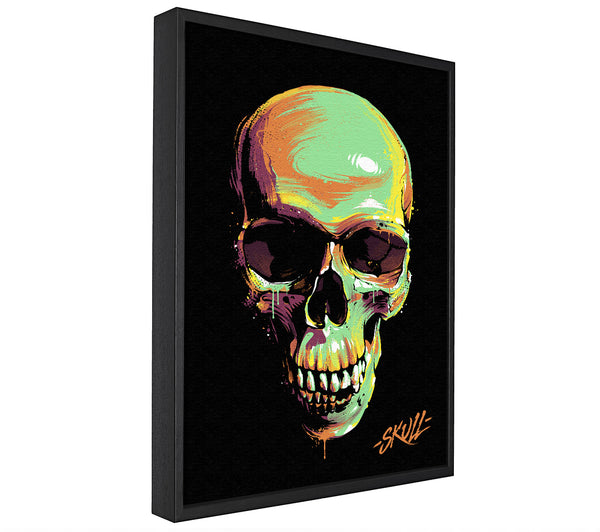 A picture of a Pop Art Skull framed canvas print sold by Wallart-Direct.co.uk