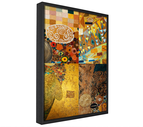 A picture of a Klimt Golden Rules framed canvas print sold by Wallart-Direct.co.uk