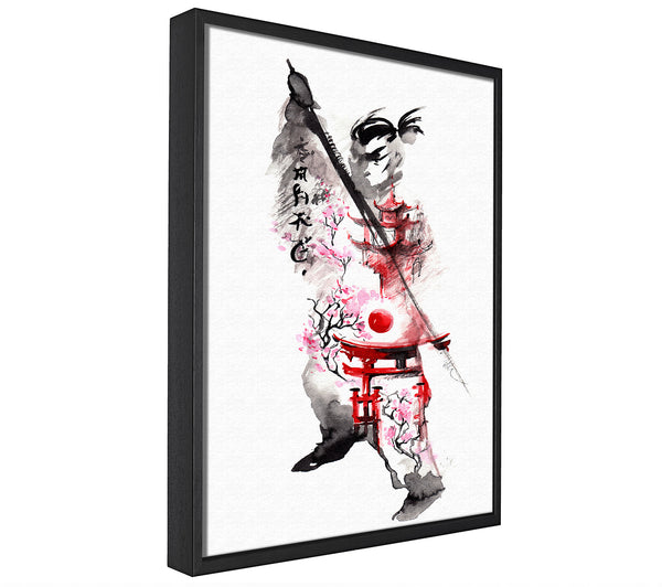 A picture of a Chinese Warrior framed canvas print sold by Wallart-Direct.co.uk