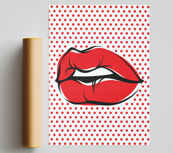 Red Lips On Pokerdots