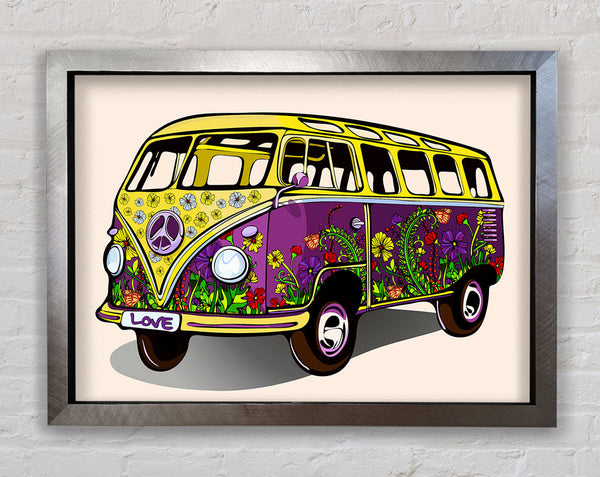 Flower Power VW Camper Van