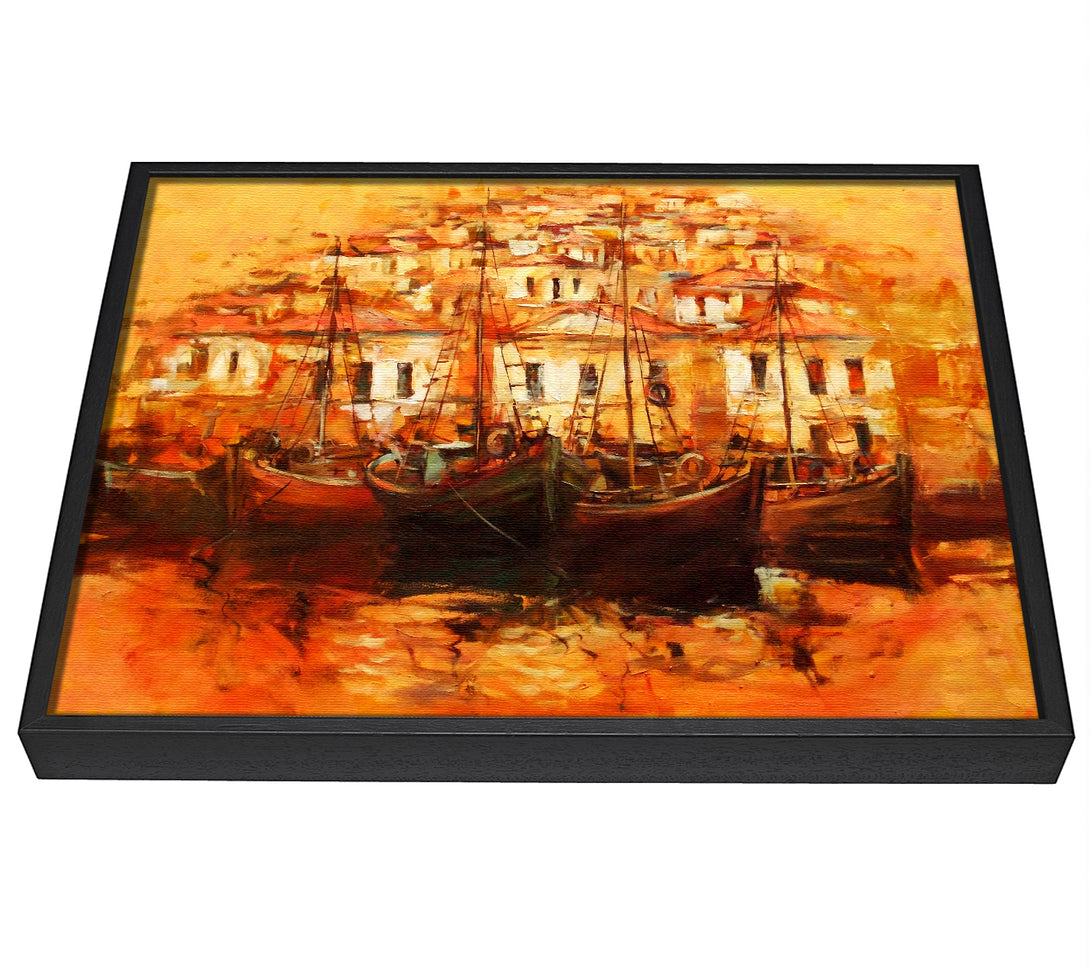 A picture of a Venice Gondola 3 framed canvas print sold by Wallart-Direct.co.uk