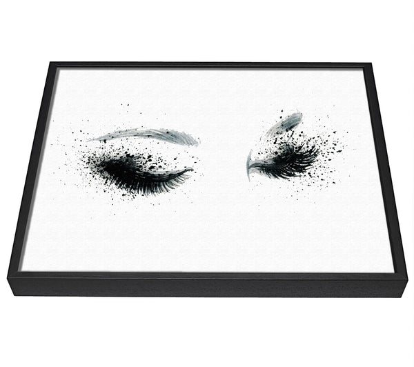 A picture of a Eyes That Flutter framed canvas print sold by Wallart-Direct.co.uk