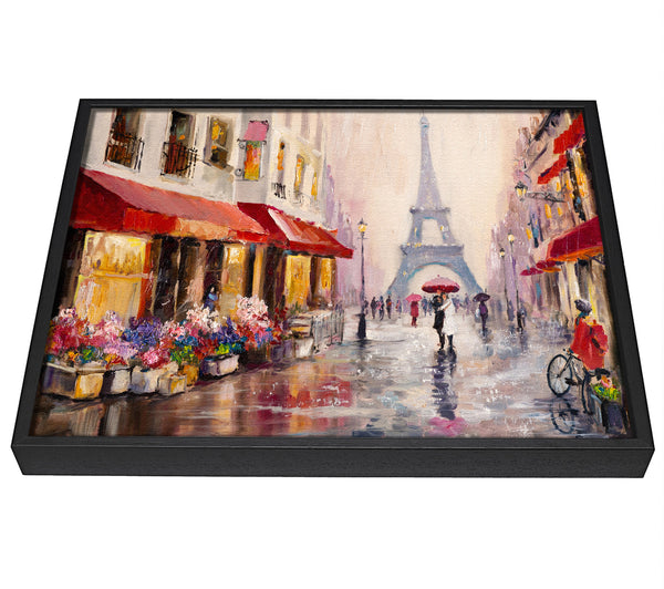 A picture of a Paris Streets framed canvas print sold by Wallart-Direct.co.uk