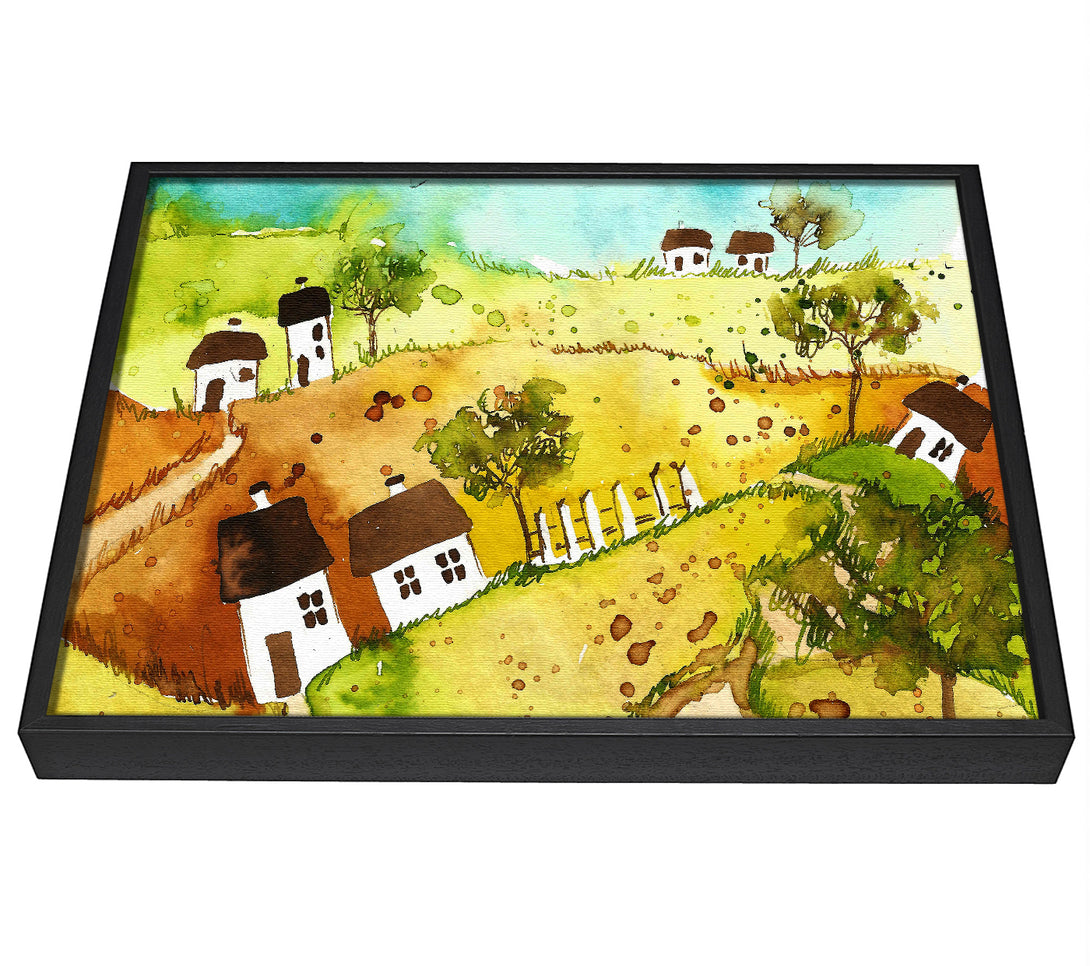 A picture of a Countryside Living framed canvas print sold by Wallart-Direct.co.uk