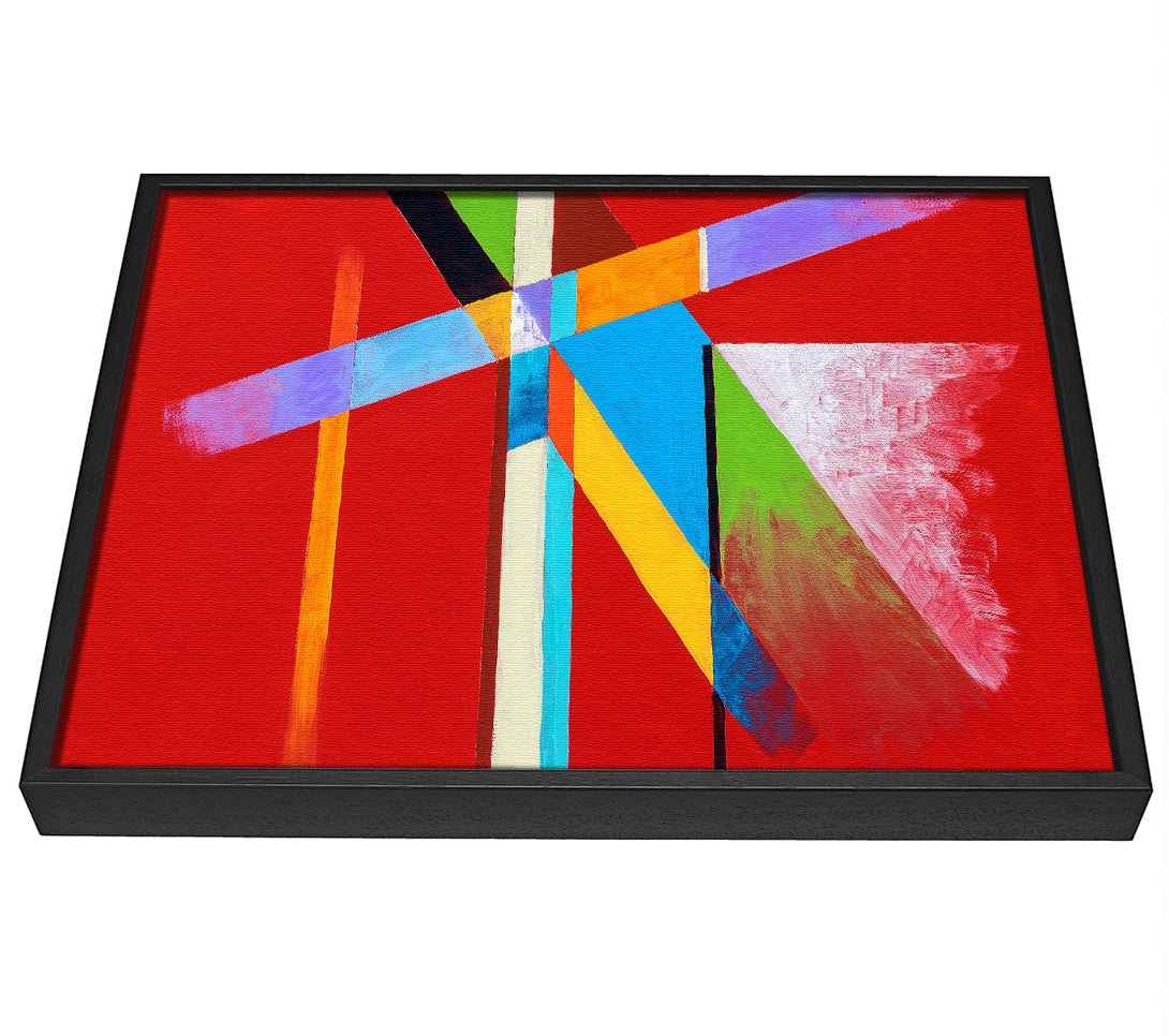 A picture of a Coloured Lines framed canvas print sold by Wallart-Direct.co.uk