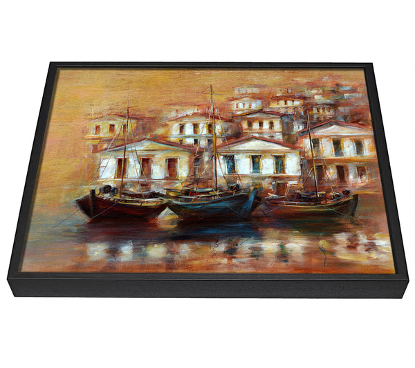 A picture of a Venice Gondola 2 framed canvas print sold by Wallart-Direct.co.uk