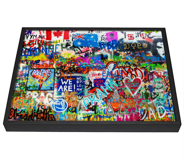 A picture of a Graffiti Overload framed canvas print sold by Wallart-Direct.co.uk