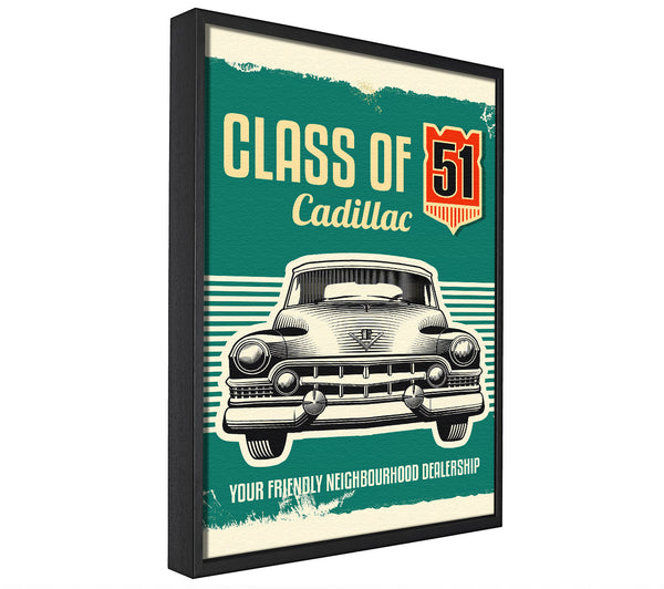 A picture of a Classic Cadillac framed canvas print sold by Wallart-Direct.co.uk