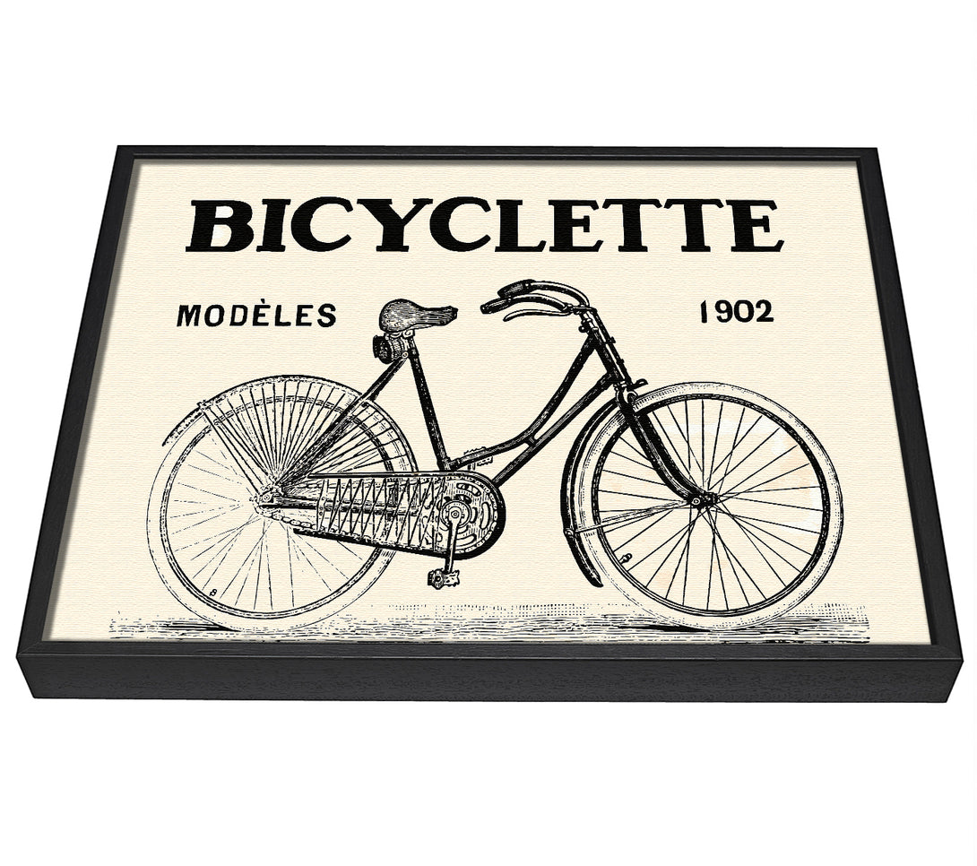 A picture of a French Bicycle framed canvas print sold by Wallart-Direct.co.uk