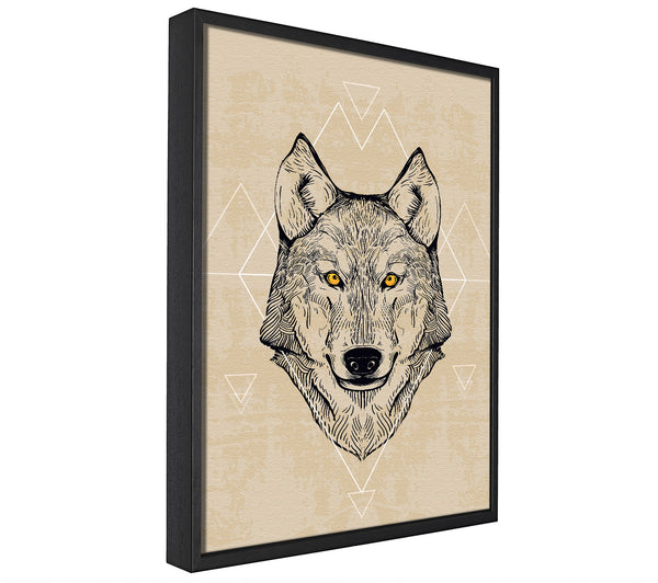 A picture of a Wolf Head framed canvas print sold by Wallart-Direct.co.uk