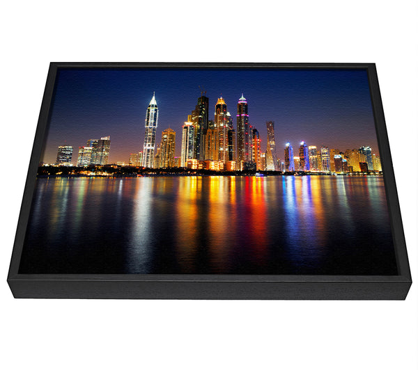 A picture of a Colourful Reflections framed canvas print sold by Wallart-Direct.co.uk