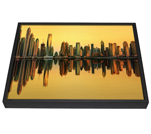 A picture of a Golden Reflections framed canvas print sold by Wallart-Direct.co.uk