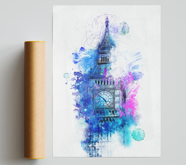 Watercolour Big Ben 2