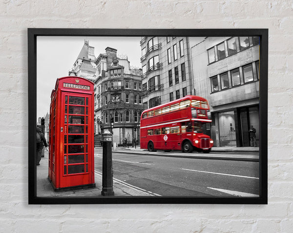 Double Decker Red Bus Through The Streets