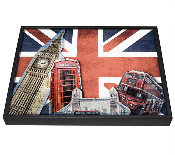 A picture of a Iconic Montage framed canvas print sold by Wallart-Direct.co.uk