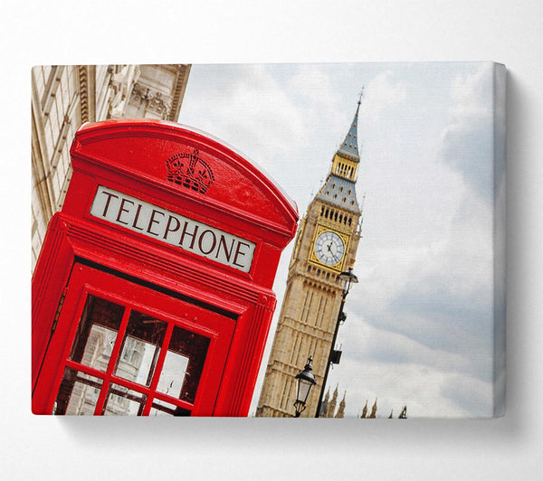 Red Telephone Box Next To Big Ben