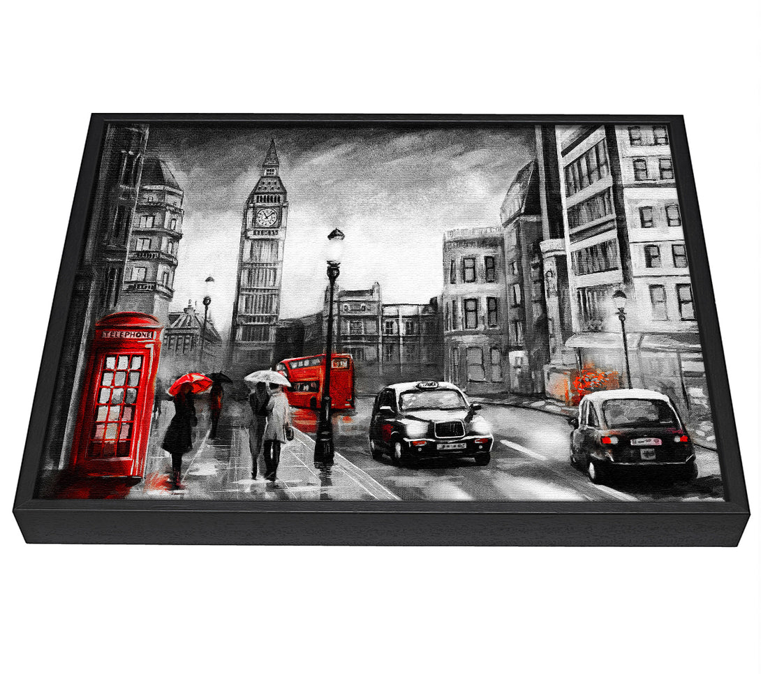 A picture of a Iconic London Streets framed canvas print sold by Wallart-Direct.co.uk