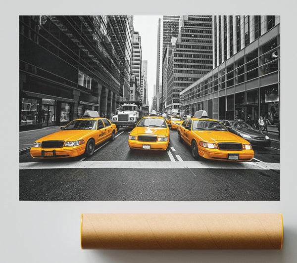 Yellow Taxi Cabs In Nyc