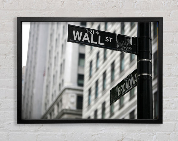 Wall Street And Broadway Signs