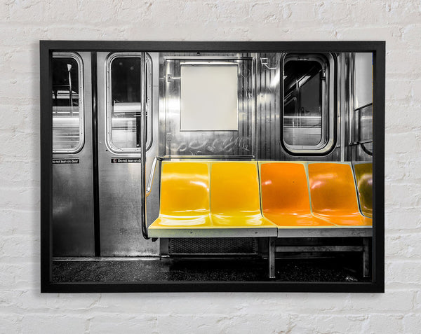 Yellow Seats In The Subway