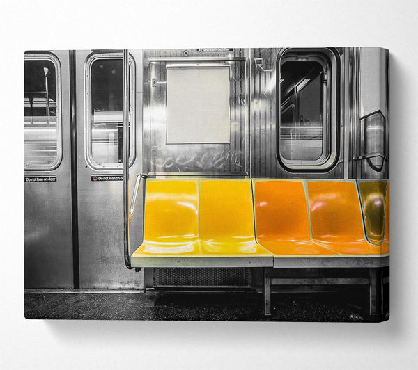 Yellow Seats In The Subway