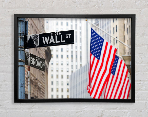 Wall Street American Flags