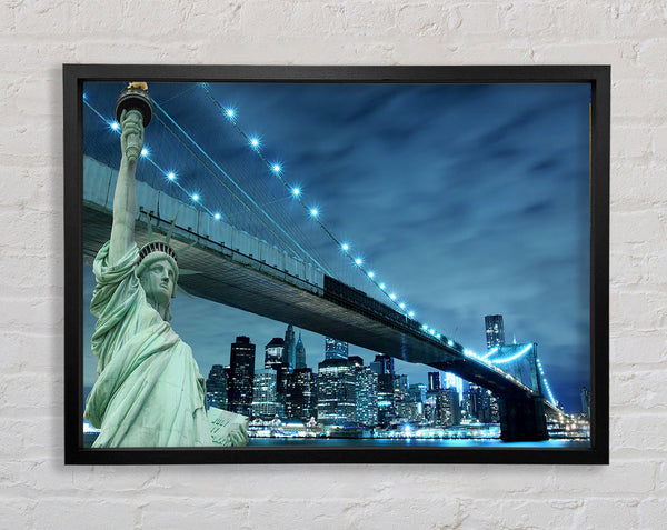 Statue Of Liberty Brooklyn Bridge Nights