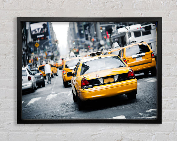 Yellow Taxis On The City Streets