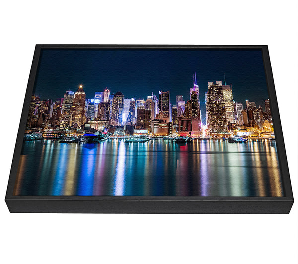 A picture of a Reflections From The Big Apple framed canvas print sold by Wallart-Direct.co.uk