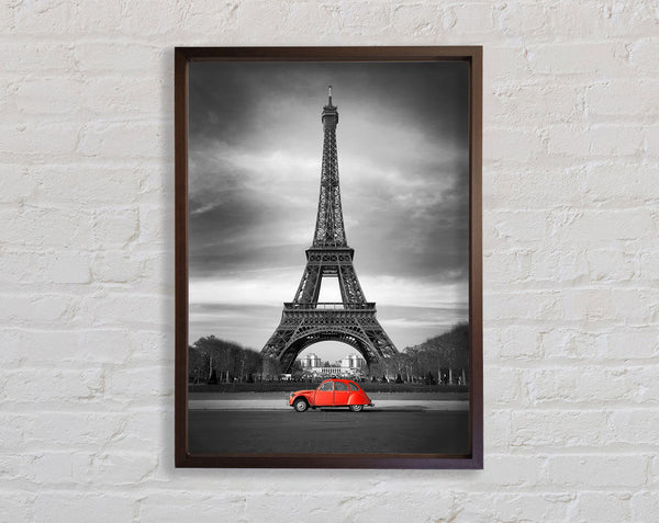 Eiffel Tower Red Car