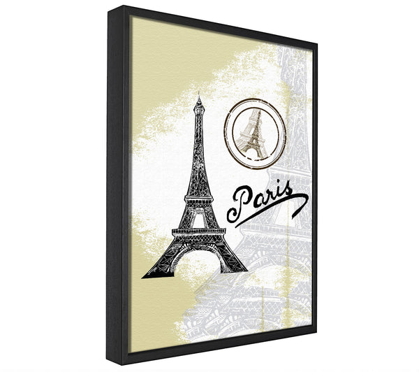 A picture of a Eiffel Tower framed canvas print sold by Wallart-Direct.co.uk