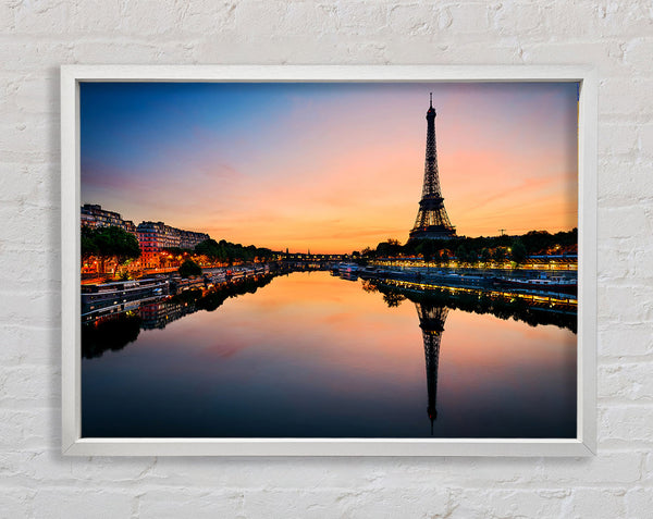 Eiffel Tower Over The River Seine 3