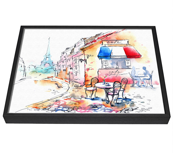 A picture of a Eiffel Tower Streets 9 framed canvas print sold by Wallart-Direct.co.uk