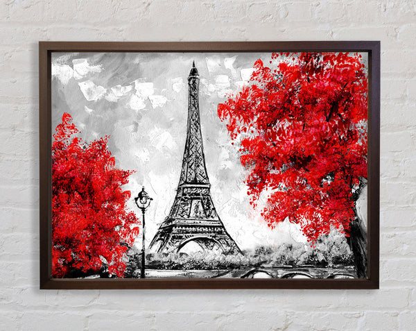 Eiffel Tower Red trees