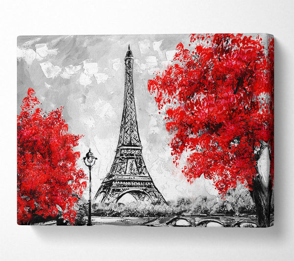 Eiffel Tower Red trees