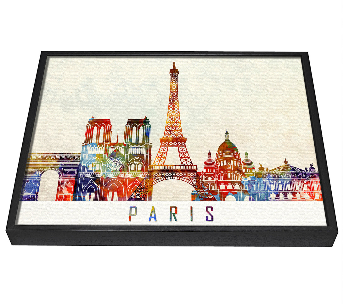 A picture of a Eiffel Tower France 13 framed canvas print sold by Wallart-Direct.co.uk