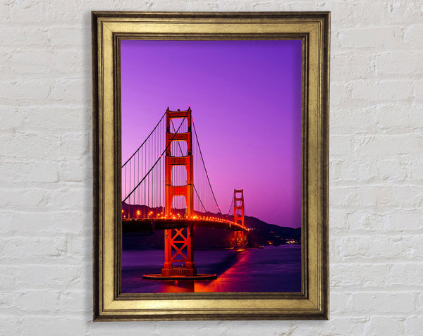 Golden Gate Bridge Pink Sky Glow