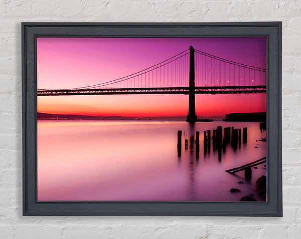 Golden Gate Bridge Pink Serene