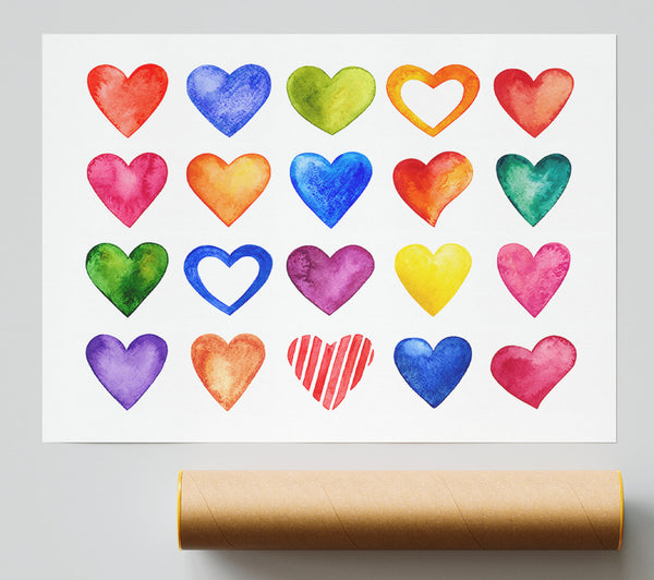 Colourful Hearts