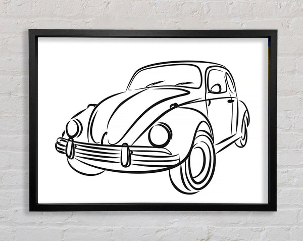 VW Beetle Outline