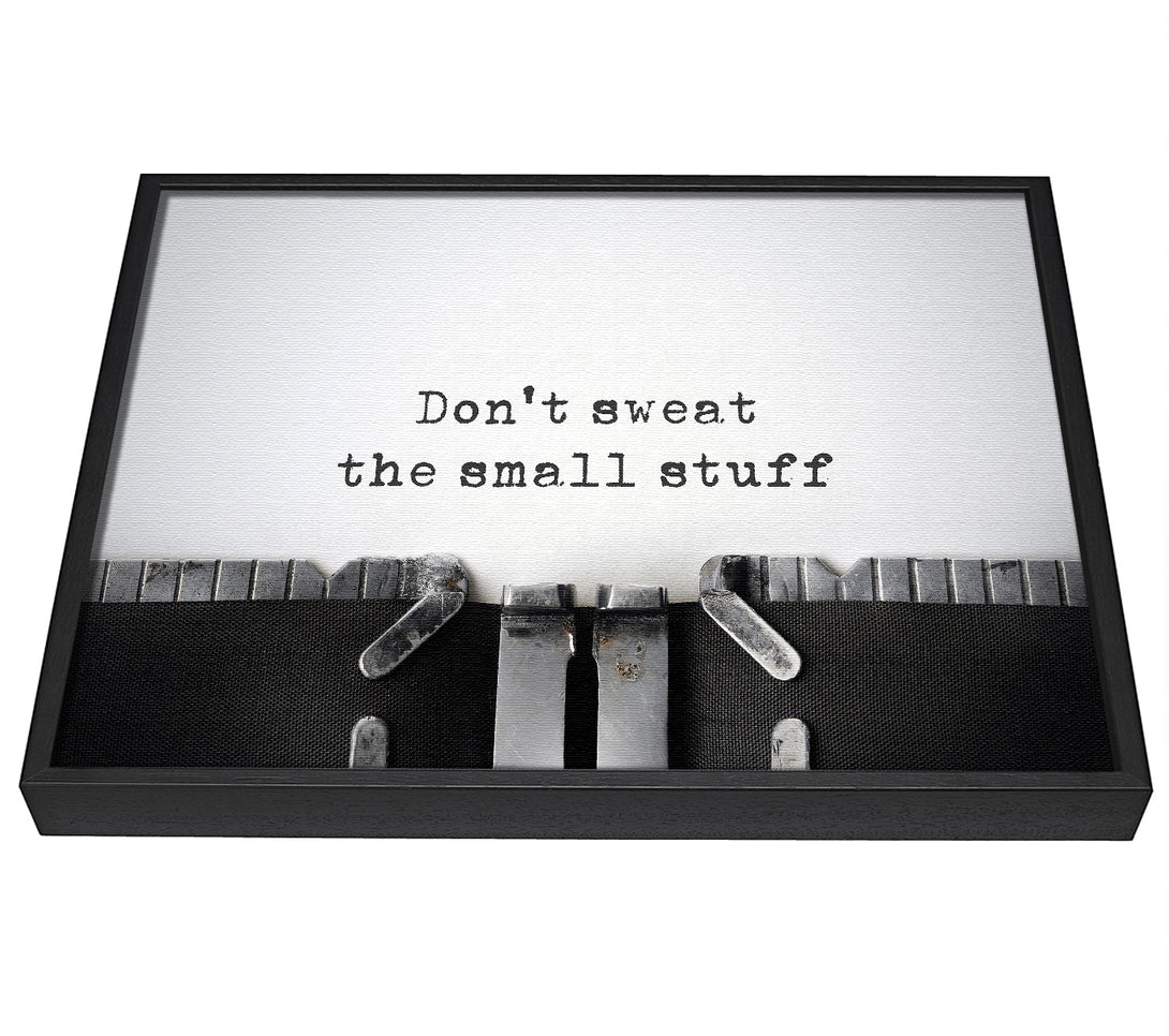 A picture of a Don't Sweat The Small Stuff framed canvas print sold by Wallart-Direct.co.uk