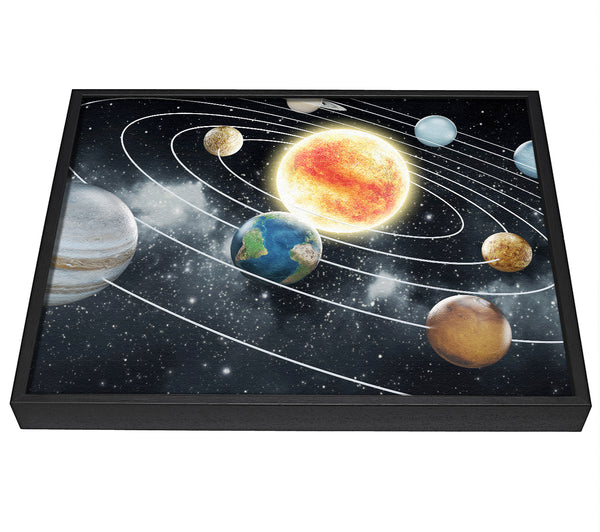 A picture of a As The Planets Revolve Around The Sun framed canvas print sold by Wallart-Direct.co.uk