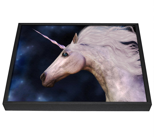 A picture of a Stunning Universal Unicorn framed canvas print sold by Wallart-Direct.co.uk